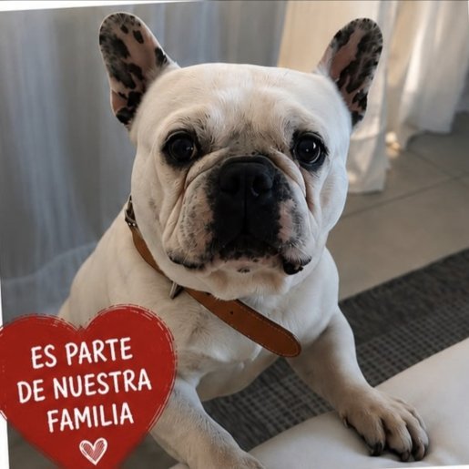 Perro perdido french bulldog, Macho, color blanco